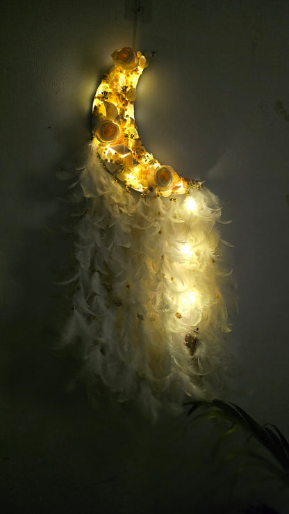 Fairy LED Moon DreamCatcher 35Inch - Shellkrafts