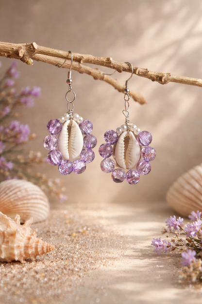 Ocean Muse Beaded Drop Earrings - Shellkrafts