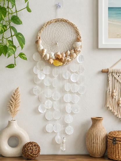 Boho Capiz LED DreamCatcher - Shellkrafts