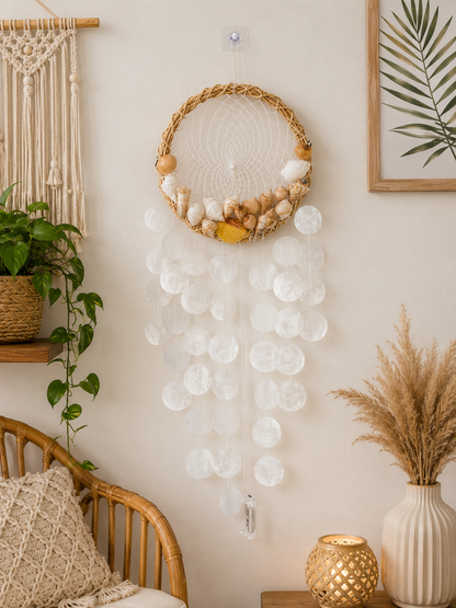 Boho Capiz LED DreamCatcher - Shellkrafts