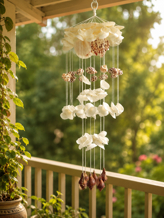 Natural Seashell windchime 36 inch - Shellkrafts