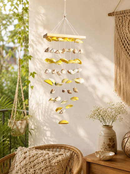 Wooden Sea shell windchime 20inch