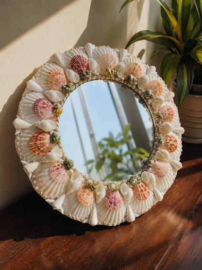 Handmade Pearl Seashell Boho Wall Mirror