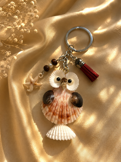 Cute Seashell Owl Charm Boho accessories - Shellkrafts