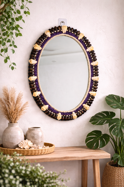 Costal Sea shell mirror 16x22 inch - Shellkrafts