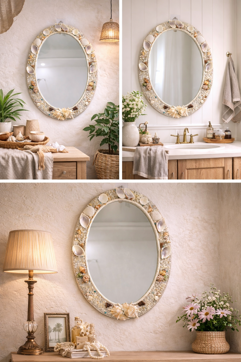 Coastal Seashell Mirror – Handcrafted Ocean-Inspired Wall Décor - Shellkrafts