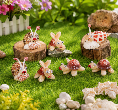 Handmade Seashell Animal Miniatures – Coastal Decorative Figurines Set - Shellkrafts