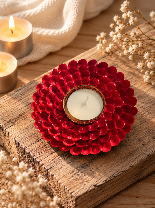 Handcrafted Floral Tealight Candle