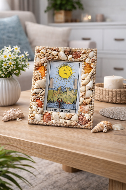Ocean Whisper Seashell Photo Frame – Handcrafted Coastal Elegance - Shellkrafts