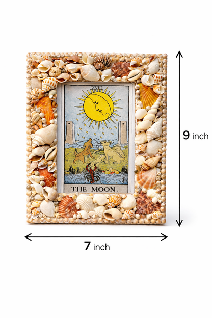 Ocean Whisper Seashell Photo Frame – Handcrafted Coastal Elegance - Shellkrafts