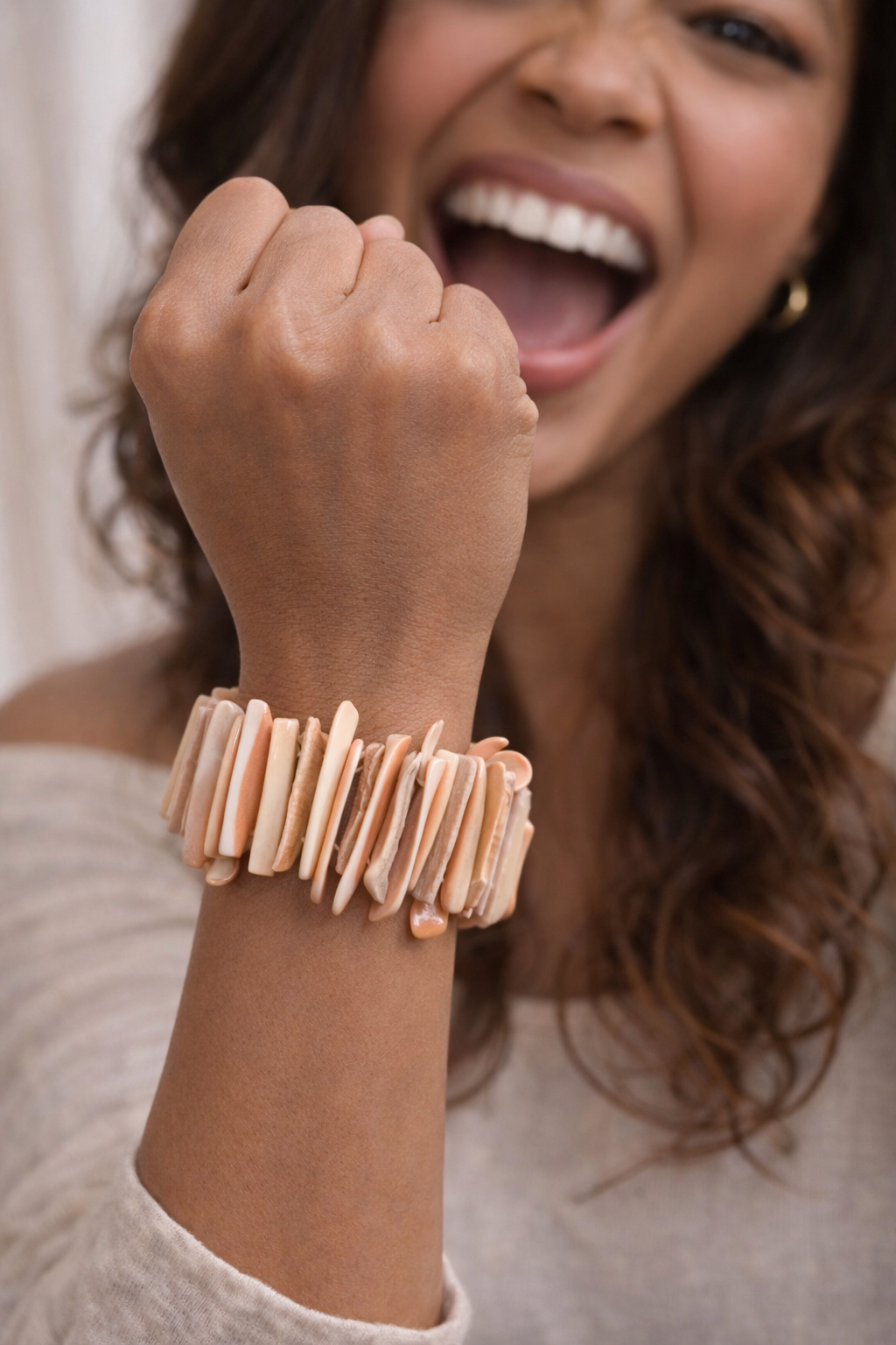 Island Vibes Natural Shell Bracelet - Shellkrafts