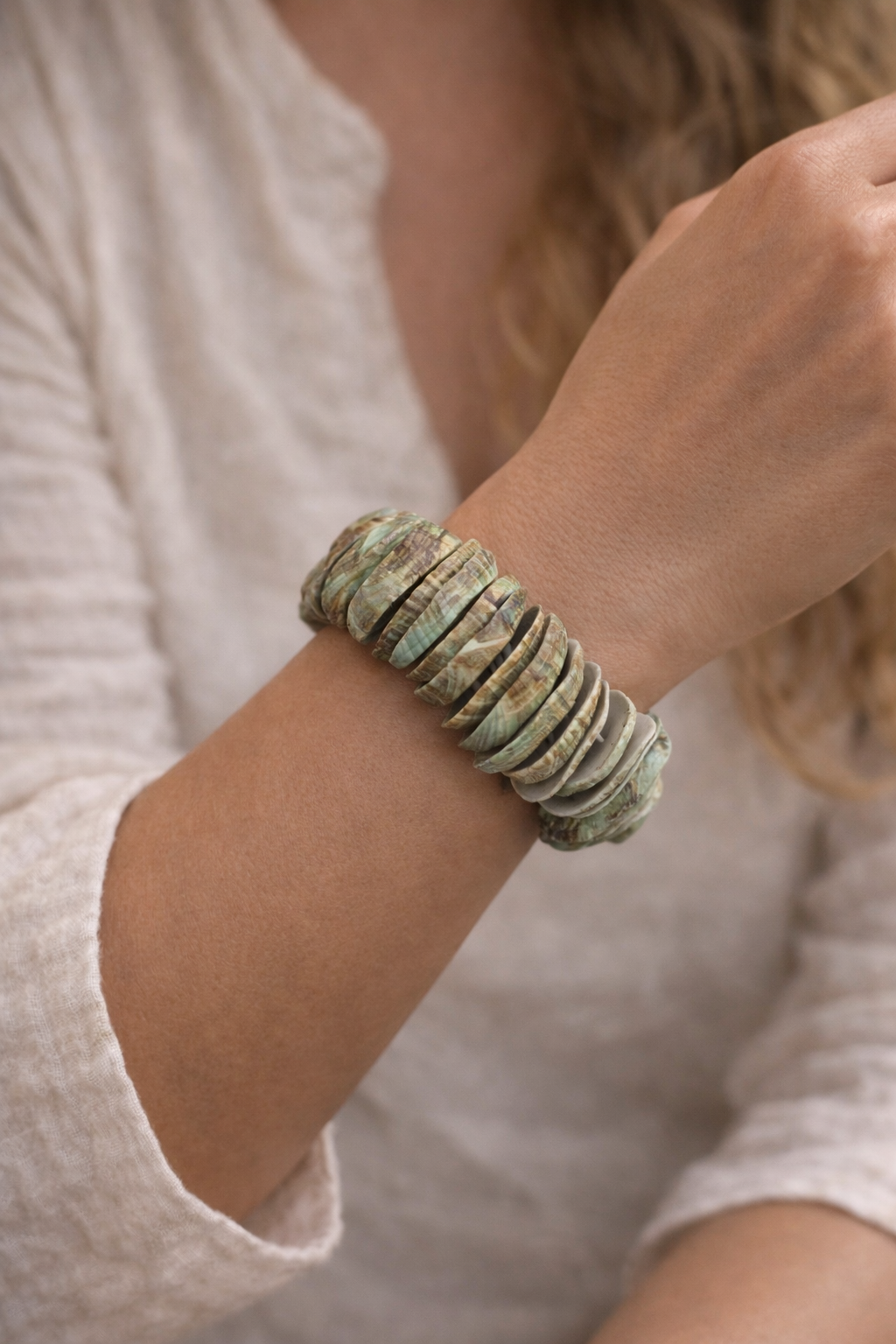 Earthy Tones Sea Shell Bracelet - Shellkrafts