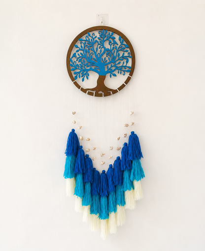 Handcrafted Tree of Life Wall Hanging with Tassels & Seashells – Boho Macramé Home Décor
