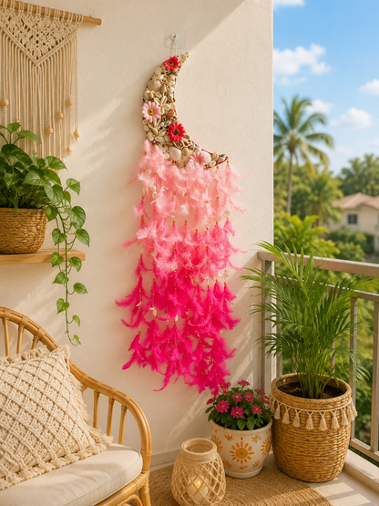 Floral Moon Dream Catcher