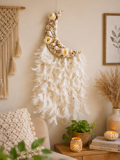 Fairy LED Moon DreamCatcher 35Inch - Shellkrafts