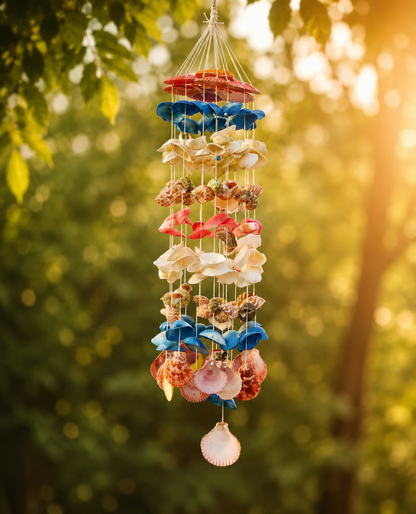 Shellkrafts Multi sea shell windchime 23inch - Shellkrafts