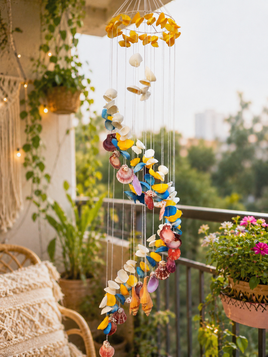 Tropical Bloom Seashell symentric Windchime
