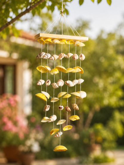 Wooden Sea shell windchime 20inch