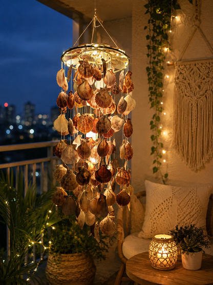 LunaShell Glow LED Windchime - Shellkrafts