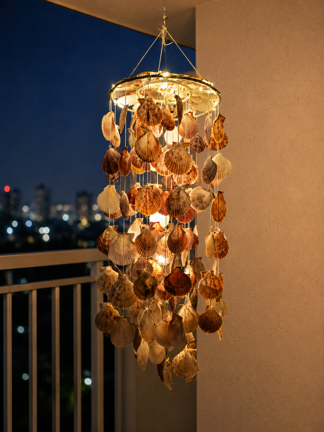 LunaShell Glow LED Windchime - Shellkrafts