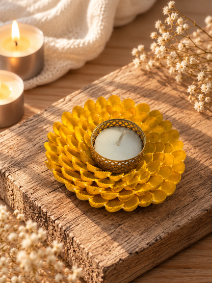 Handcrafted Floral Tealight Candle