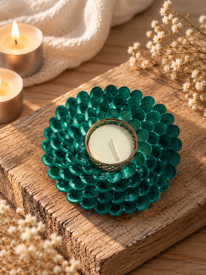 Handcrafted Floral Tealight Candle