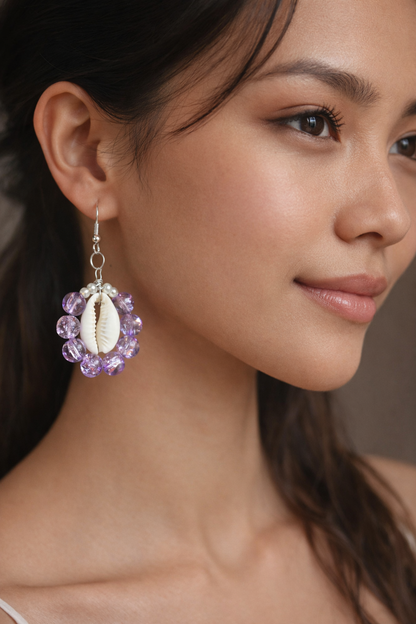 Ocean Muse Beaded Drop Earrings - Shellkrafts