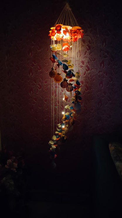 Illuminated Coastal Hanging Decor with Soft Ambient Glow - Shellkrafts