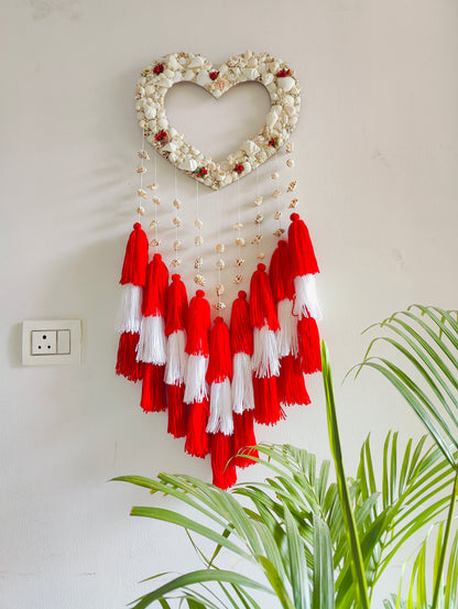 Boho Love Dream Catcher-Handcrafted Coastal Charm - Shellkrafts