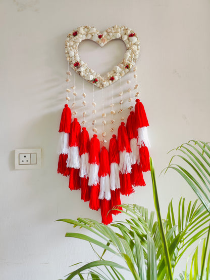 Boho Love Dream Catcher-Handcrafted Coastal Charm - Shellkrafts