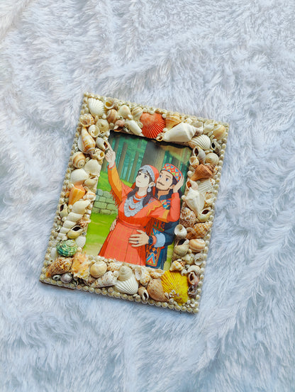 Handcrafted Seashell Ghibli Photo Frames – Coastal-Themed Home & Gift Décor - Shellkrafts