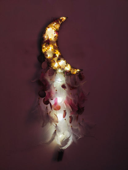 Crescent LED Moon Catcher 28 inch - Shellkrafts
