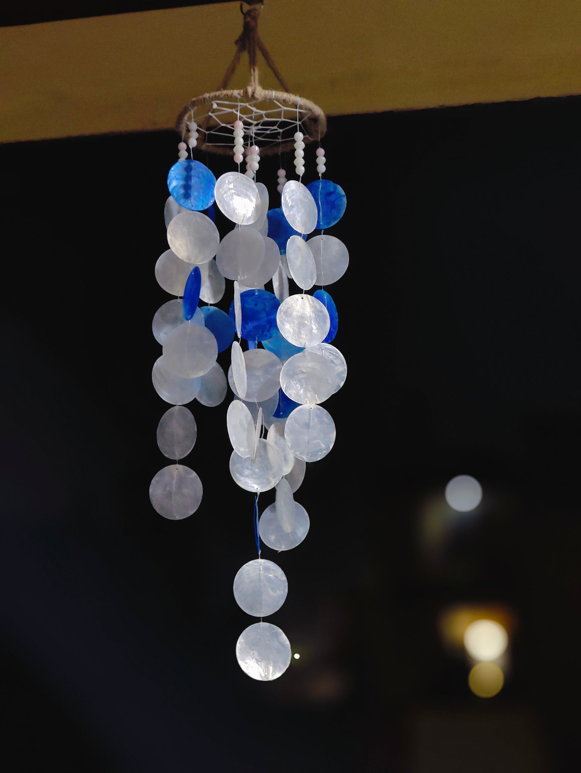 Coastal Melody Capiz Shell Windchime | Handcrafted Ocean-Inspired Decor - Shellkrafts