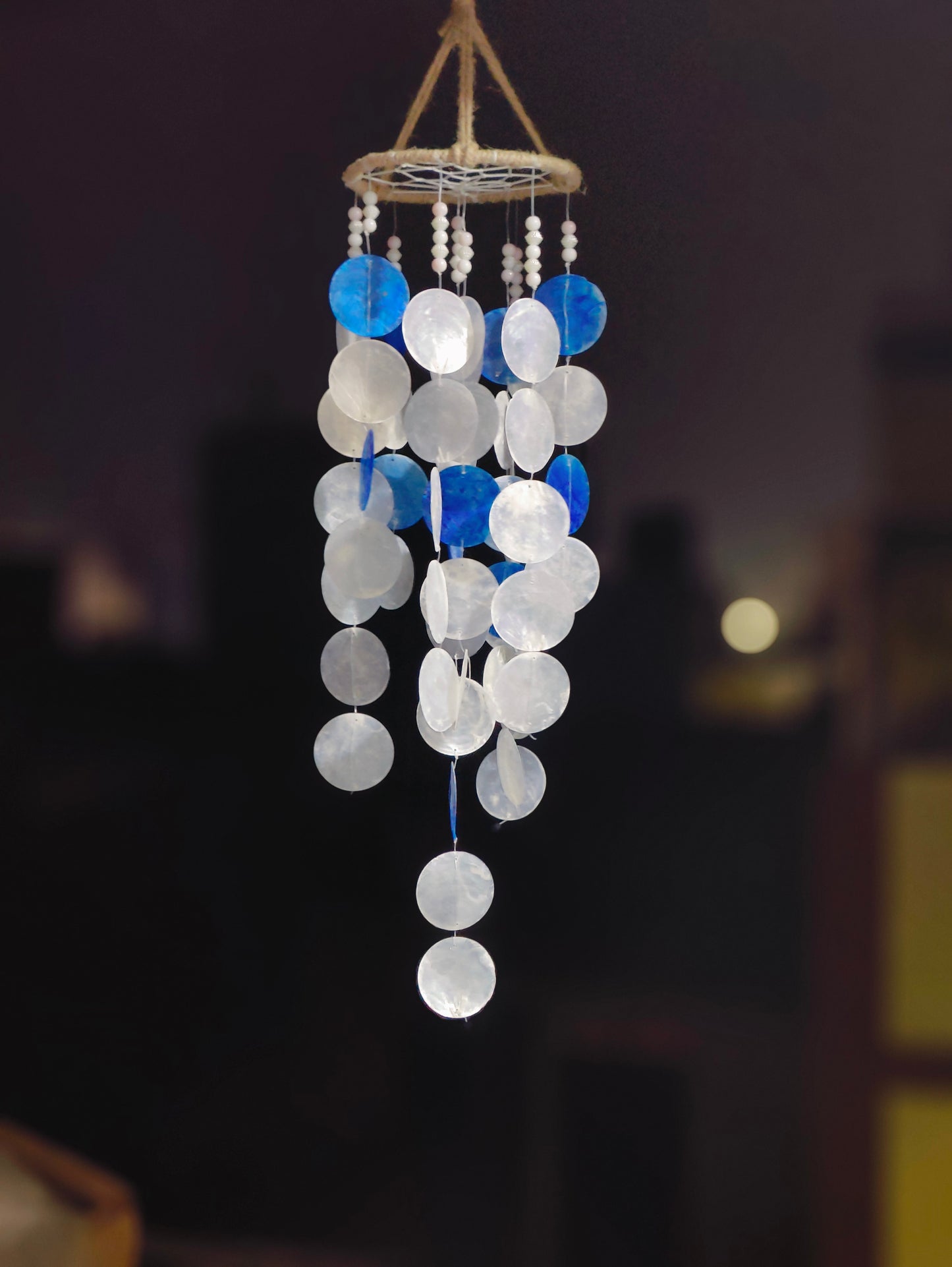 Coastal Melody Capiz Shell Windchime | Handcrafted Ocean-Inspired Decor - Shellkrafts