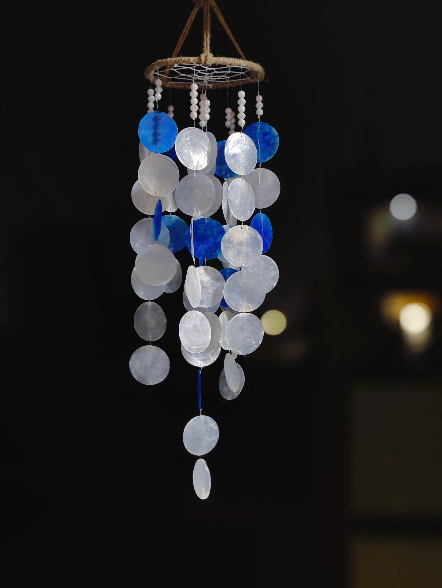Coastal Melody Capiz Shell Windchime | Handcrafted Ocean-Inspired Decor - Shellkrafts