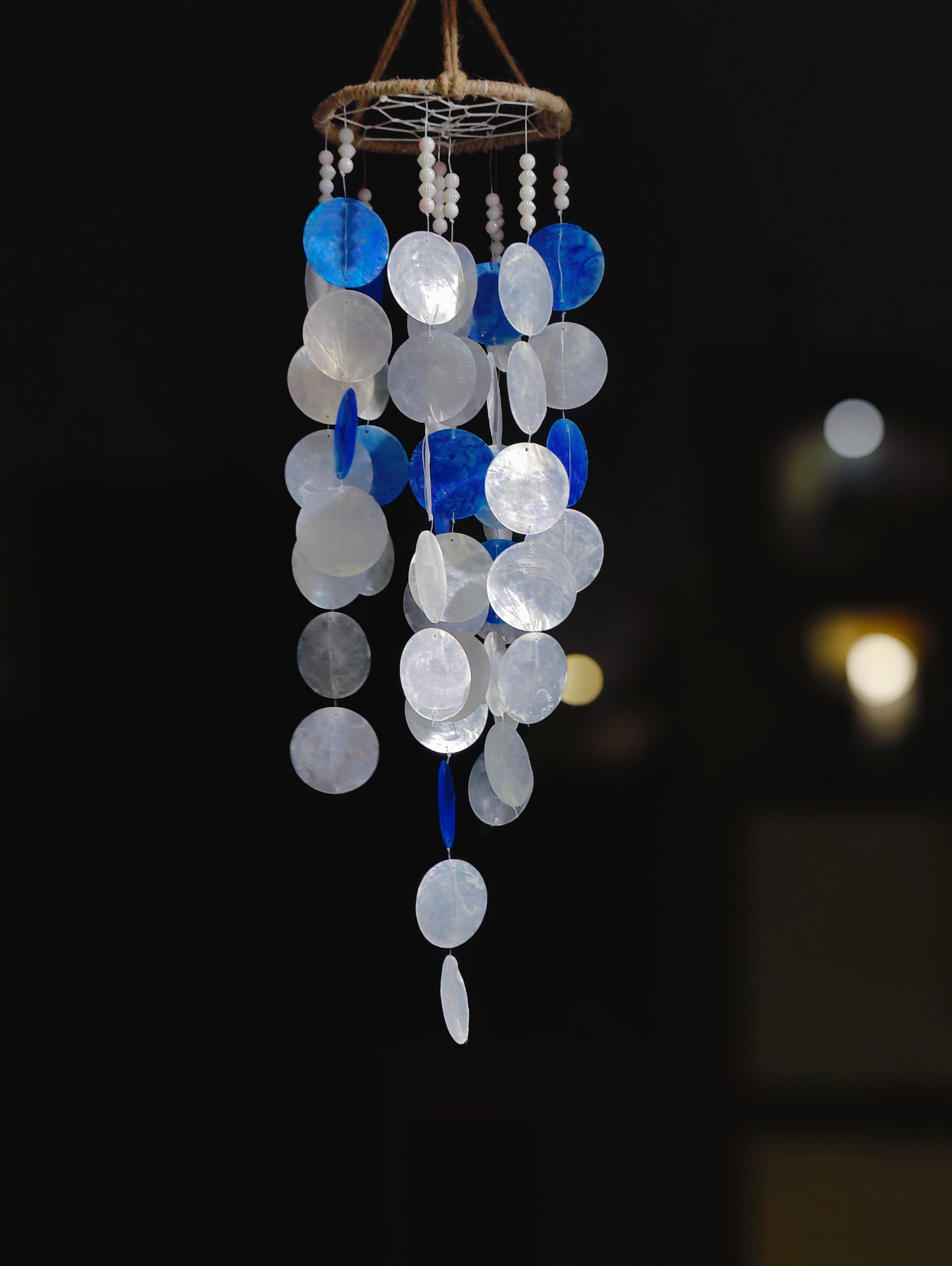 Coastal Melody Capiz Shell Windchime | Handcrafted Ocean-Inspired Decor - Shellkrafts