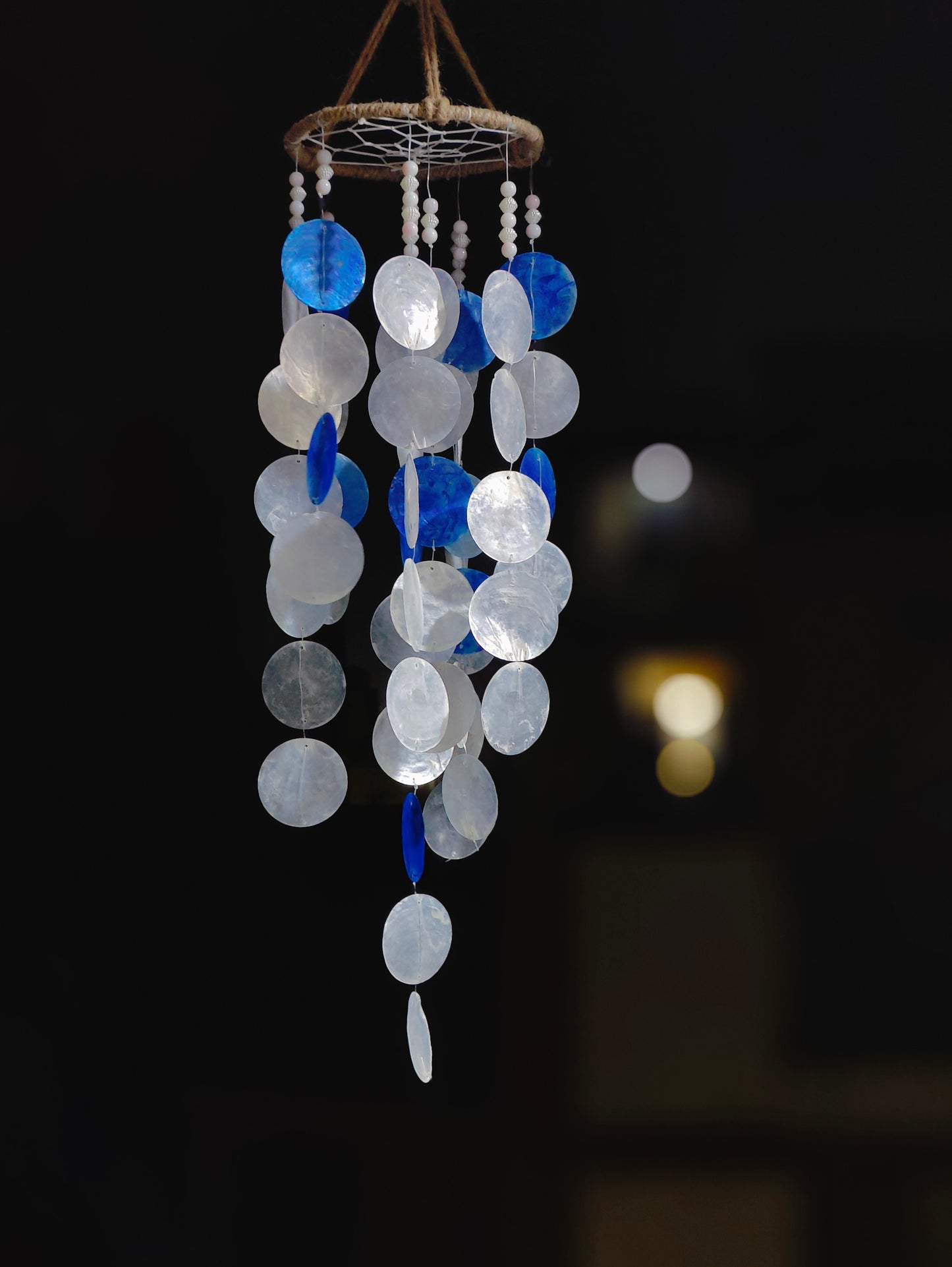 Coastal Melody Capiz Shell Windchime | Handcrafted Ocean-Inspired Decor - Shellkrafts