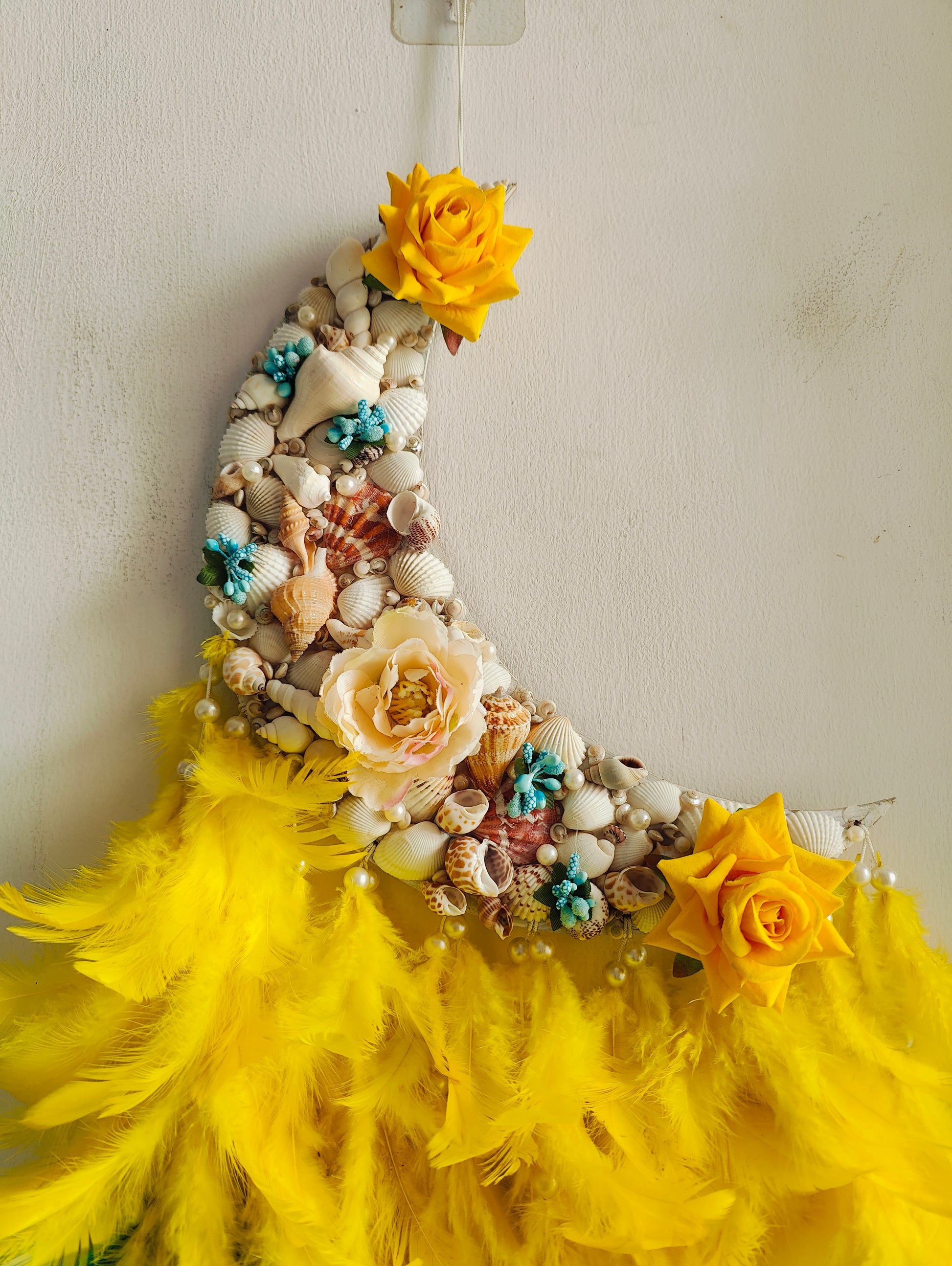 Moon Flora Dream Catcher 35inch - Shellkrafts