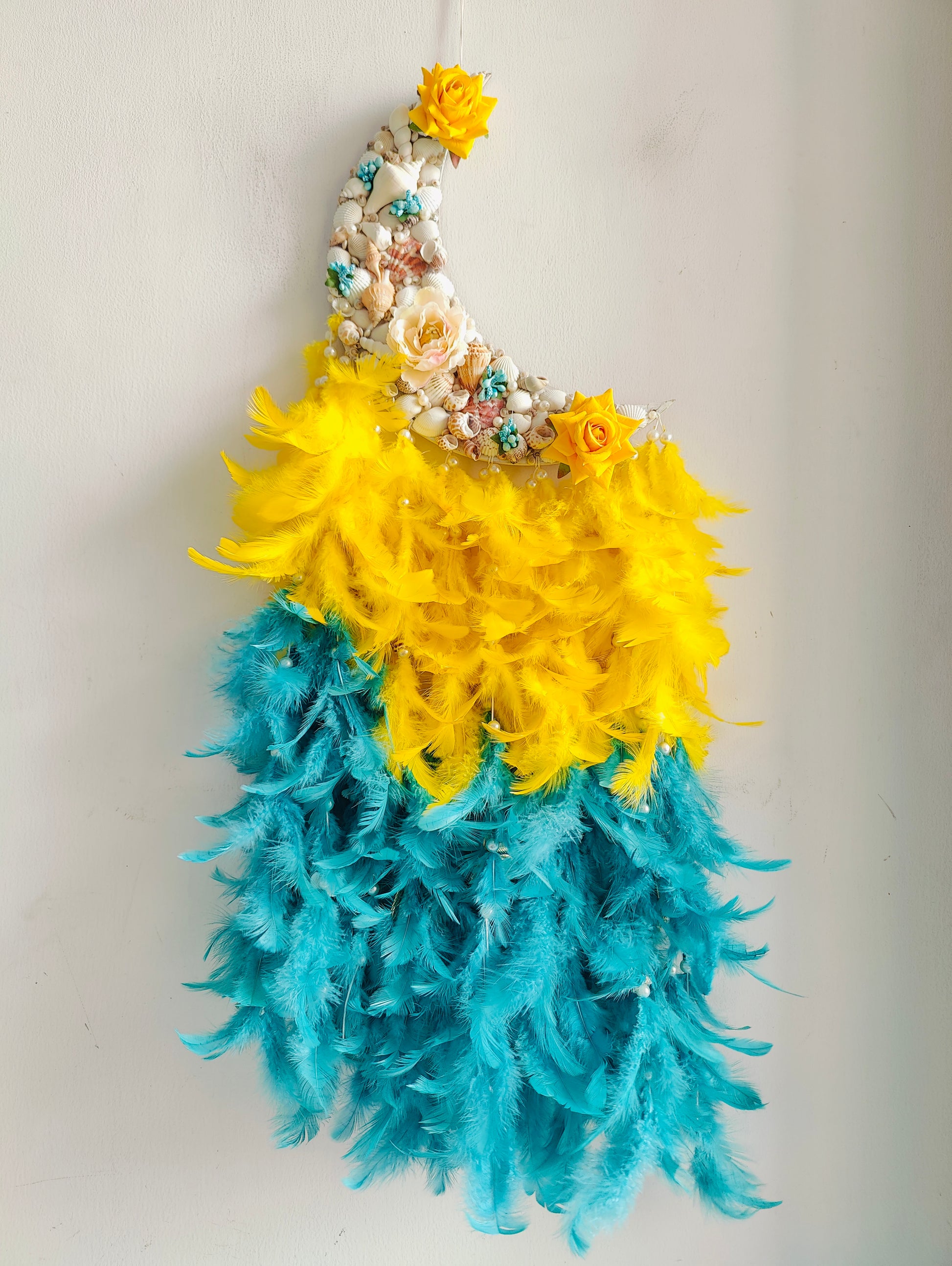 Moon Flora Dream Catcher 35inch - Shellkrafts