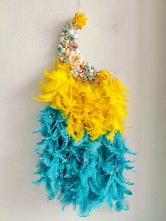 Moon Flora Dream Catcher 35inch - Shellkrafts