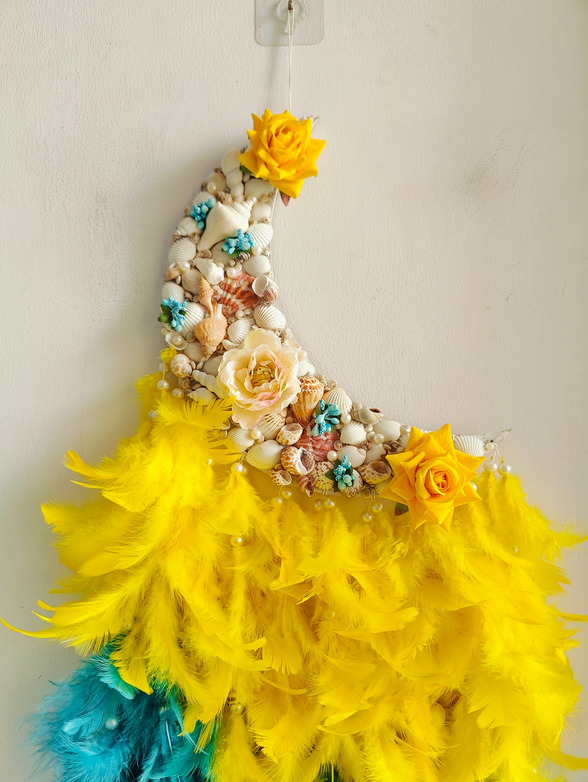 Moon Flora Dream Catcher 35inch - Shellkrafts