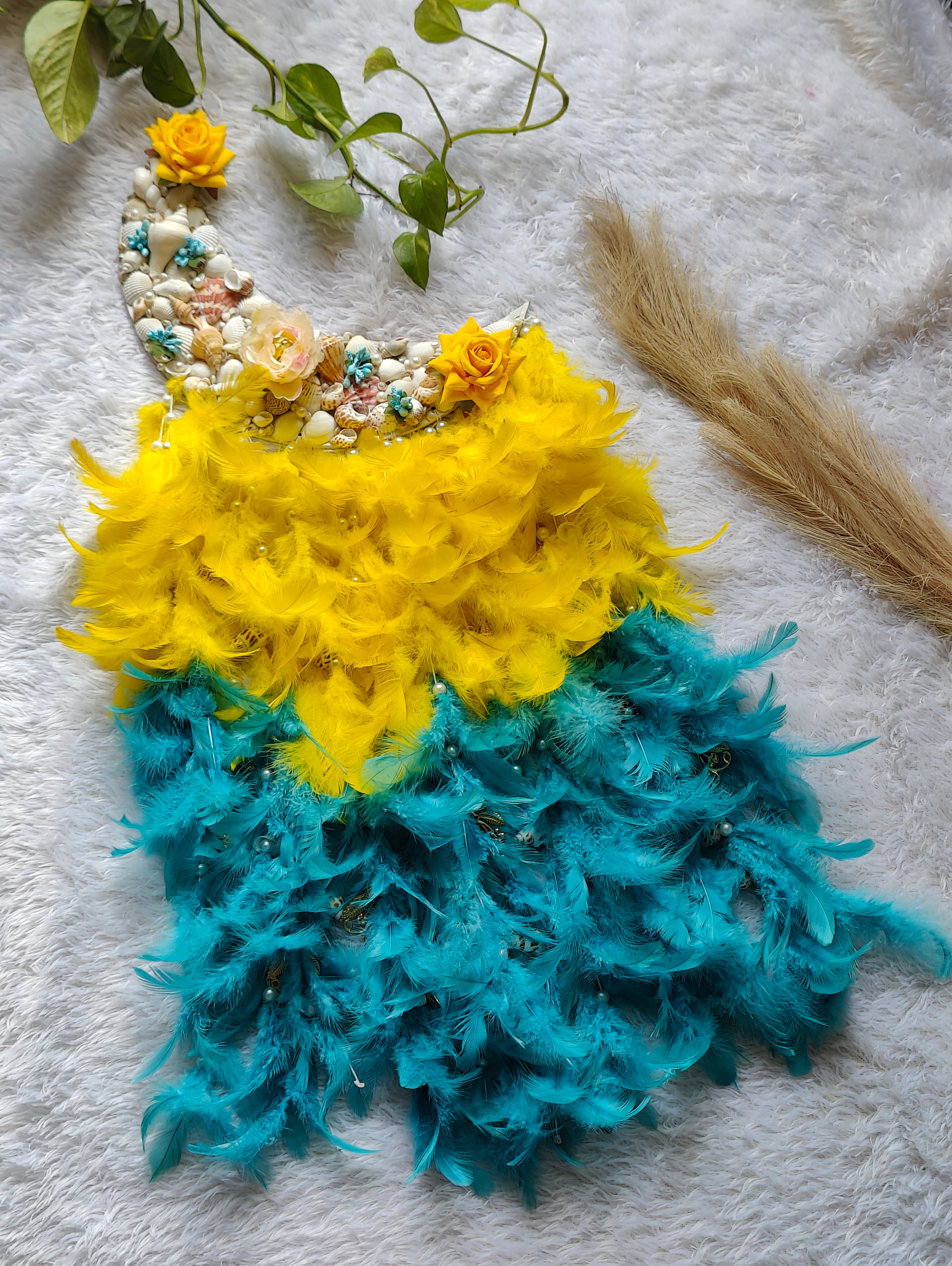 Moon Flora Dream Catcher 35inch - Shellkrafts
