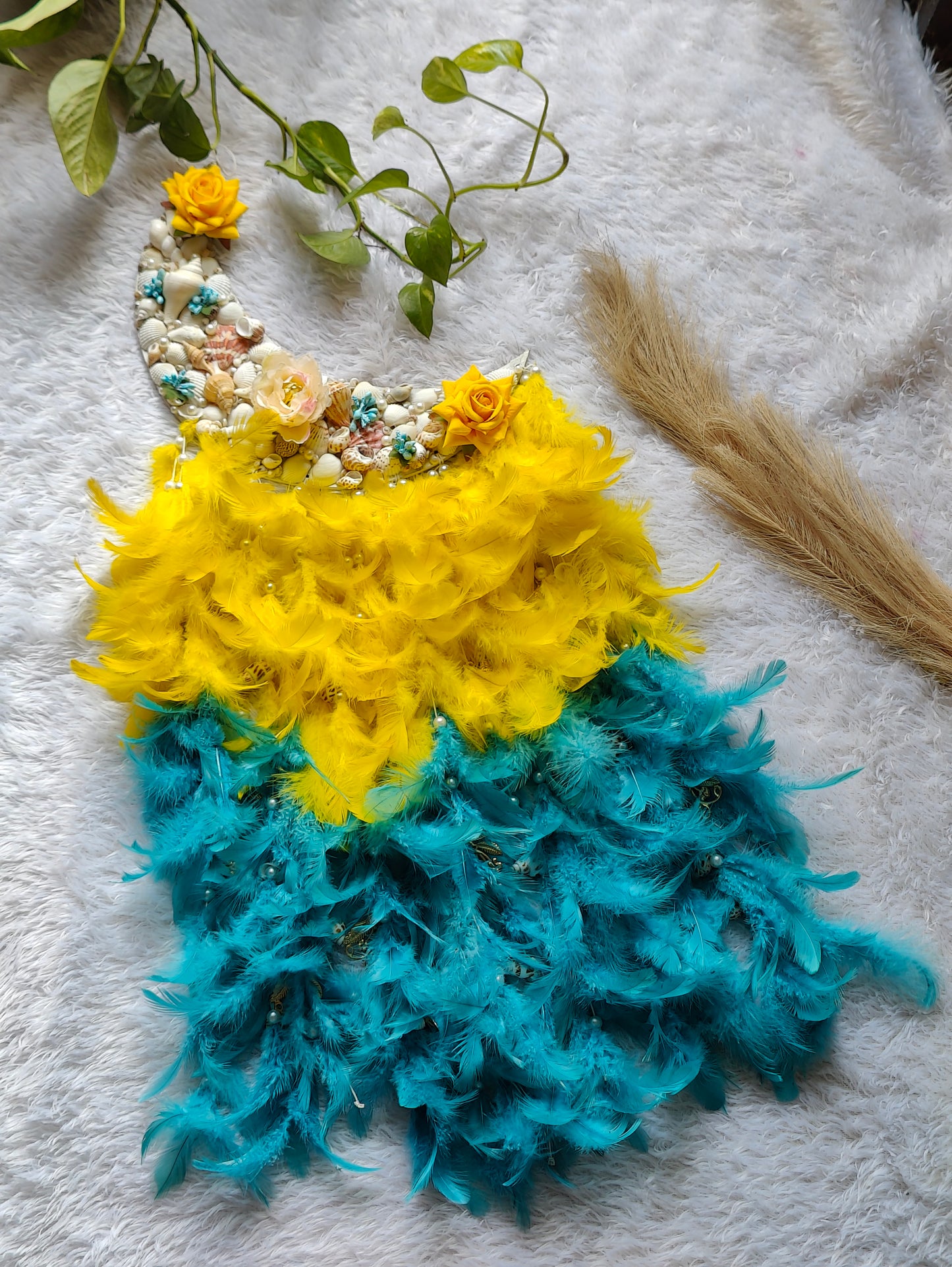 Moon Flora Dream Catcher 35inch - Shellkrafts