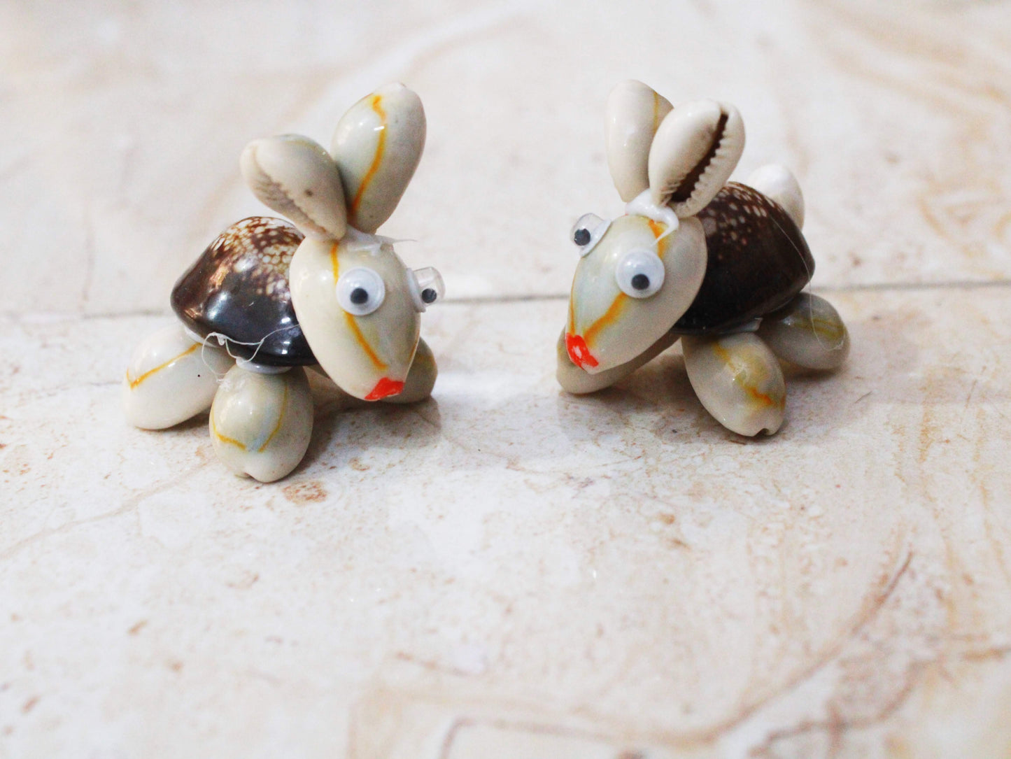 Handcrafted Sea Shell Rabbit Figurine