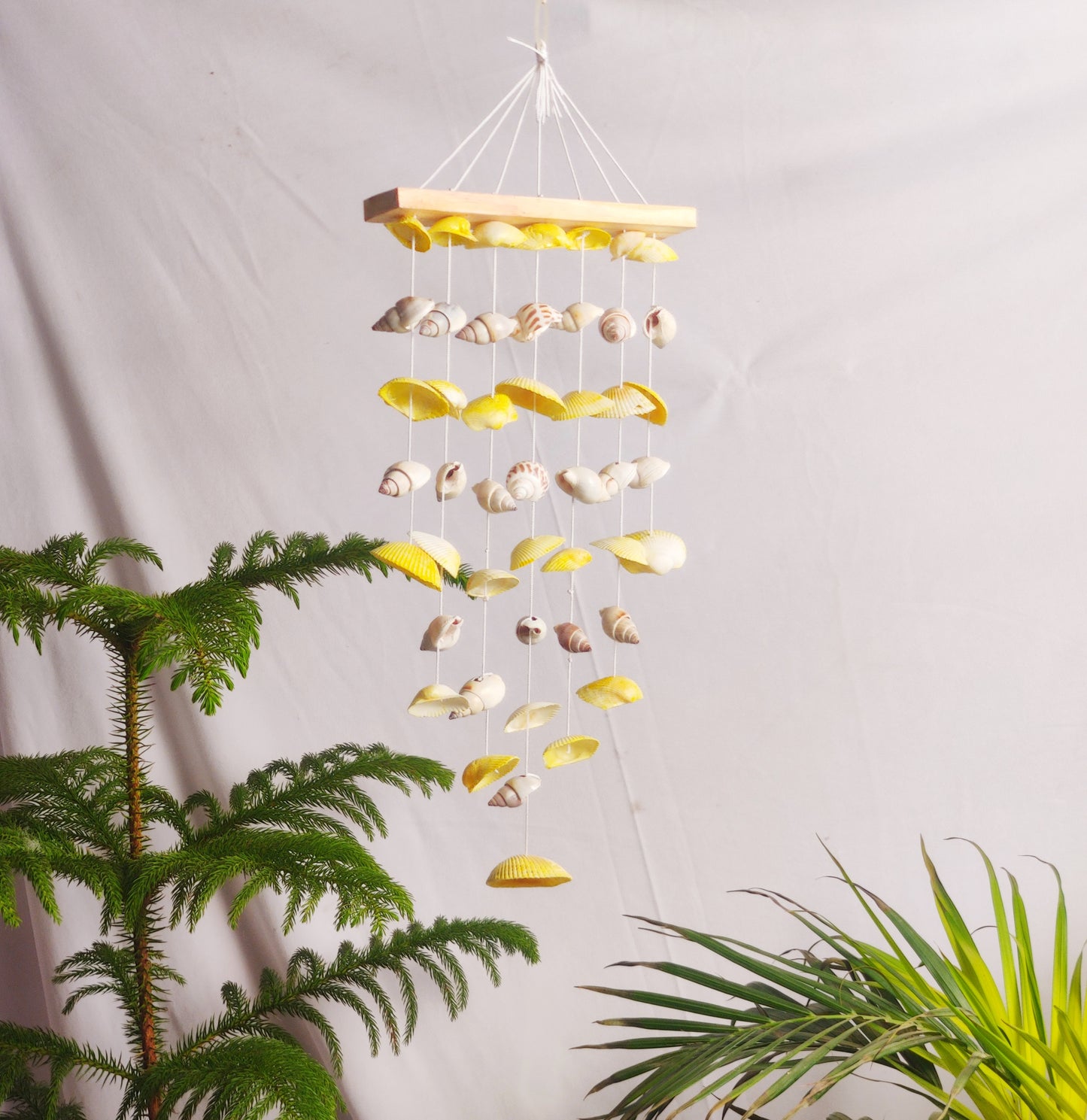 Wooden shell windchime 19inch