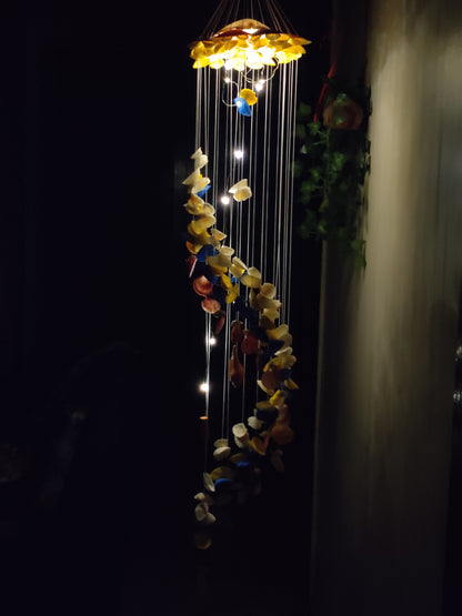 Illuminated Coastal Hanging Decor with Soft Ambient Glow - Shellkrafts