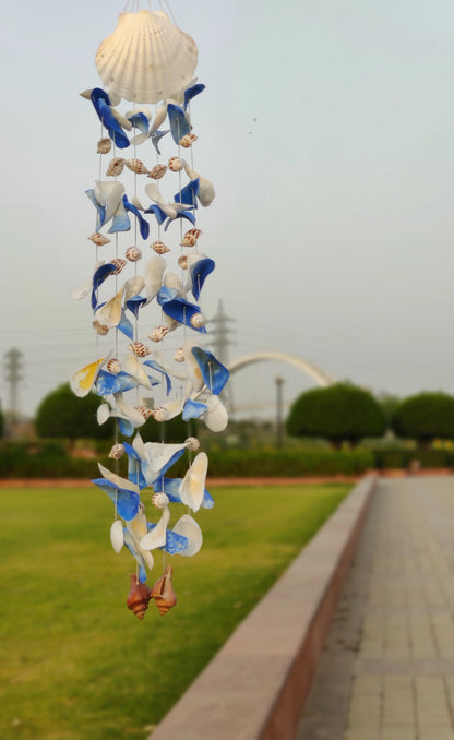Shellkrafts Butterfly Sea shell windchime for Home decor 34 inch - Shellkrafts