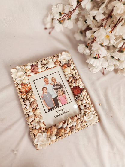Shellkrafts Mix shell photo Frame 7x9 inch - Shellkrafts