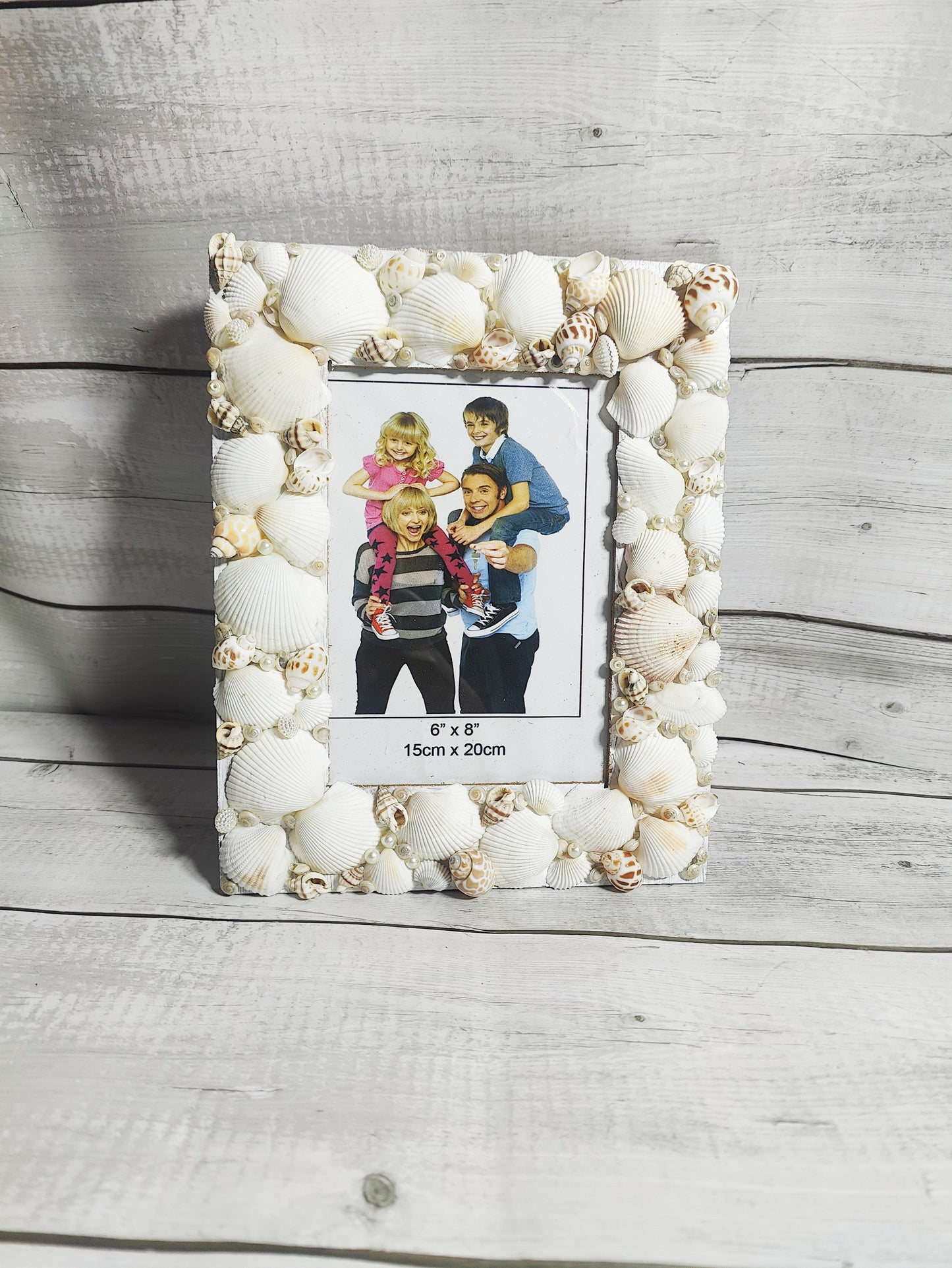 Shellkrafts White sea shell photo Frame 8x10inch