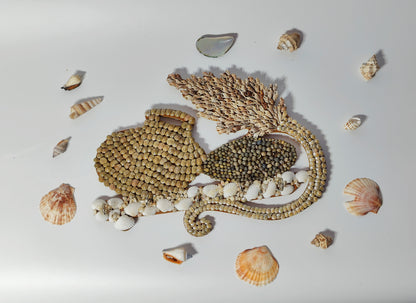 Handcrafted Coastal Shell Mosaic Key Holder - Shellkrafts